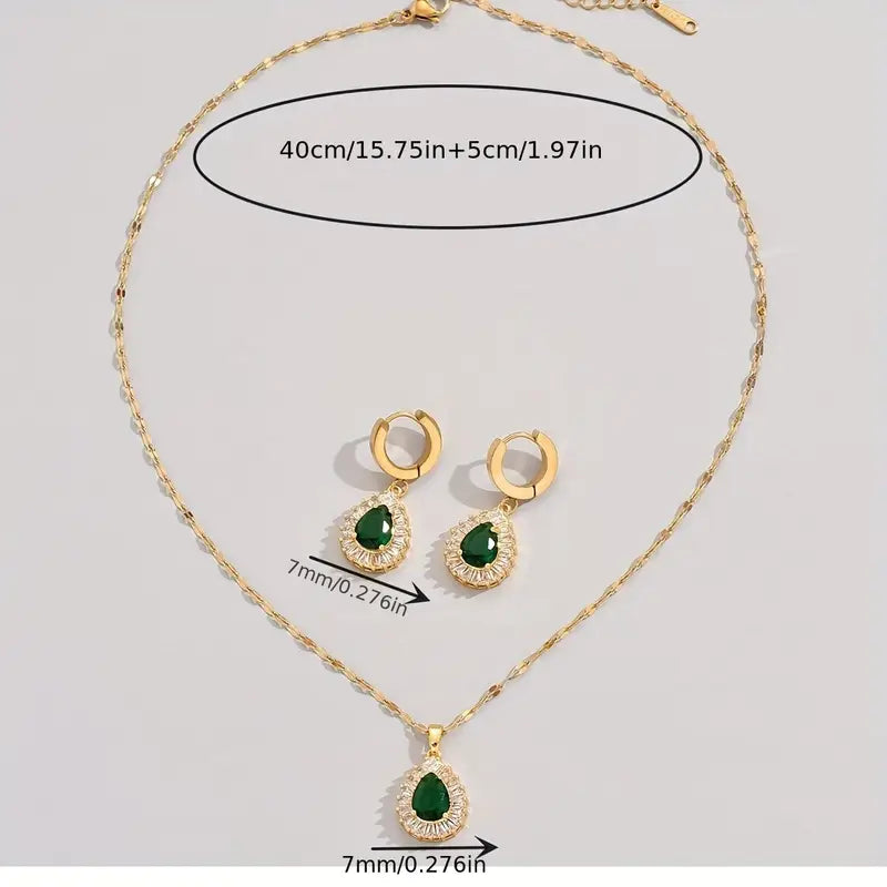 Opulent Emerald Jewelry Set