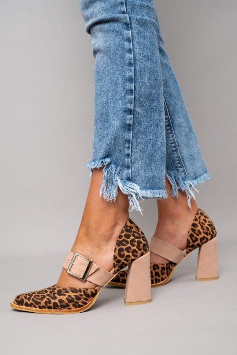 Emma™ | Bold Leopard Print Block Heels