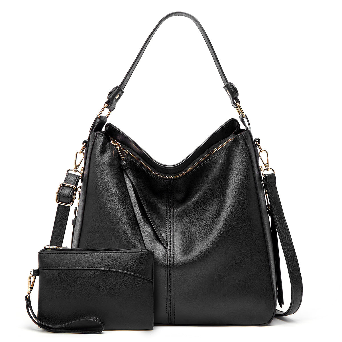 Vivian | Leather Hobo Bag + FREE Pouch Wallet