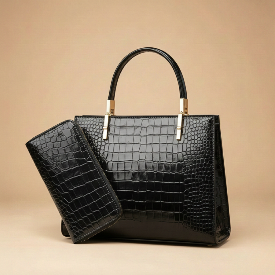 Elegant Leather Bag and Wallet Duo