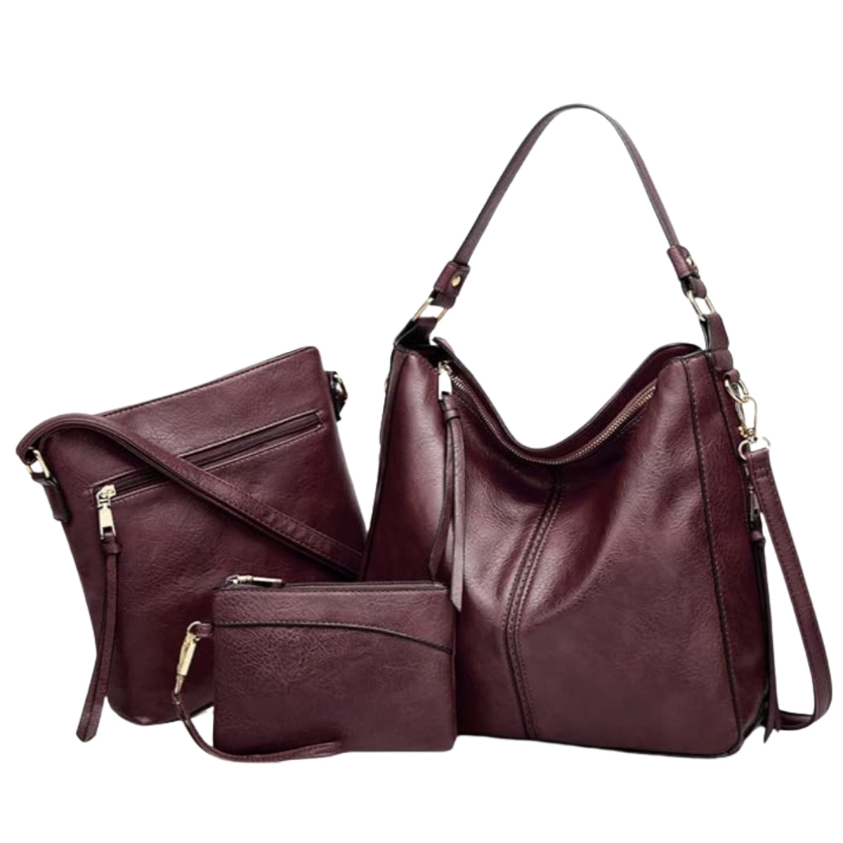 Victoria | Luxury Leather 3-Piece Bag Set