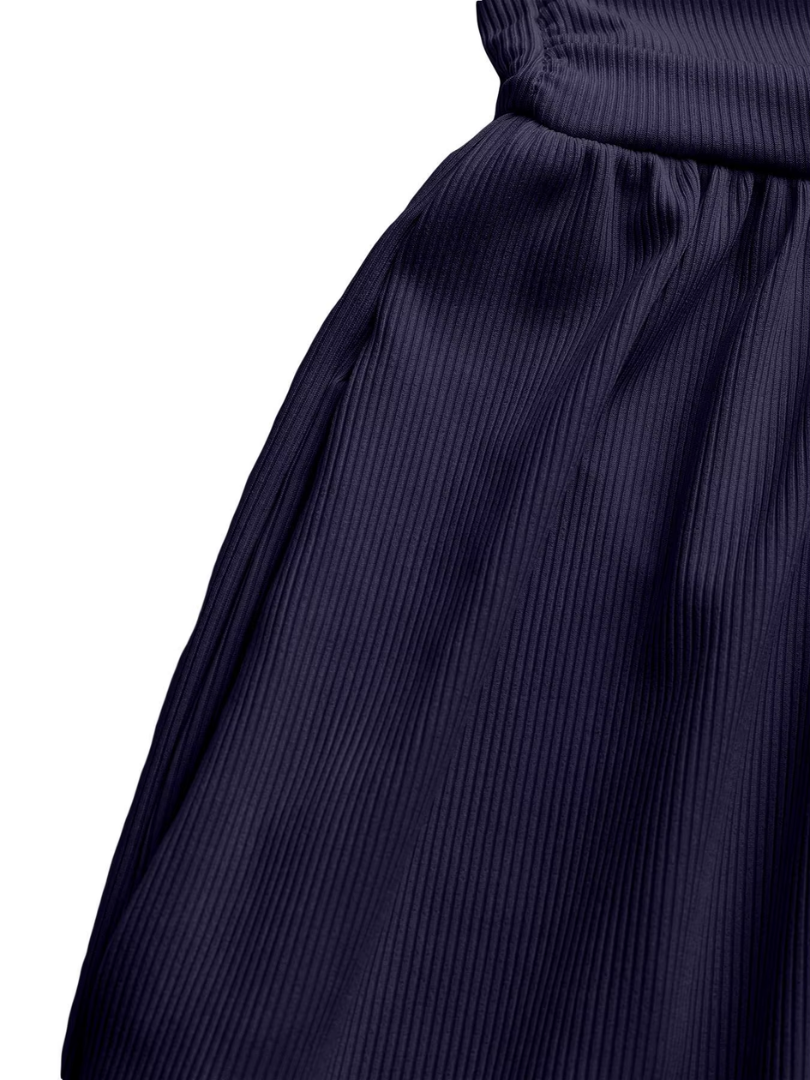 CHARITY | Textured Chic Sleeveless Wide-Leg Jumpsuit