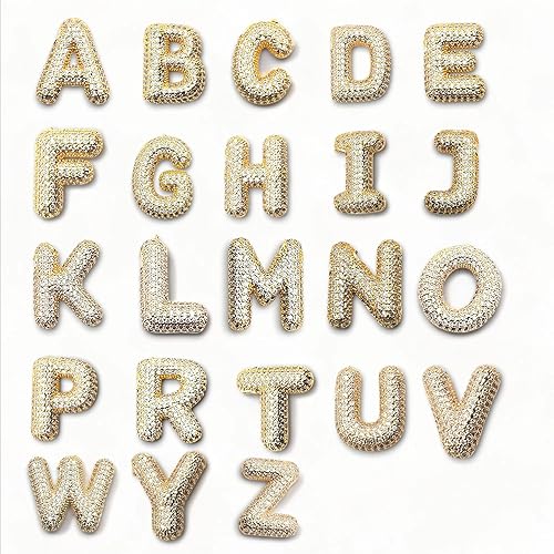 Gold Bubble Letter Necklace