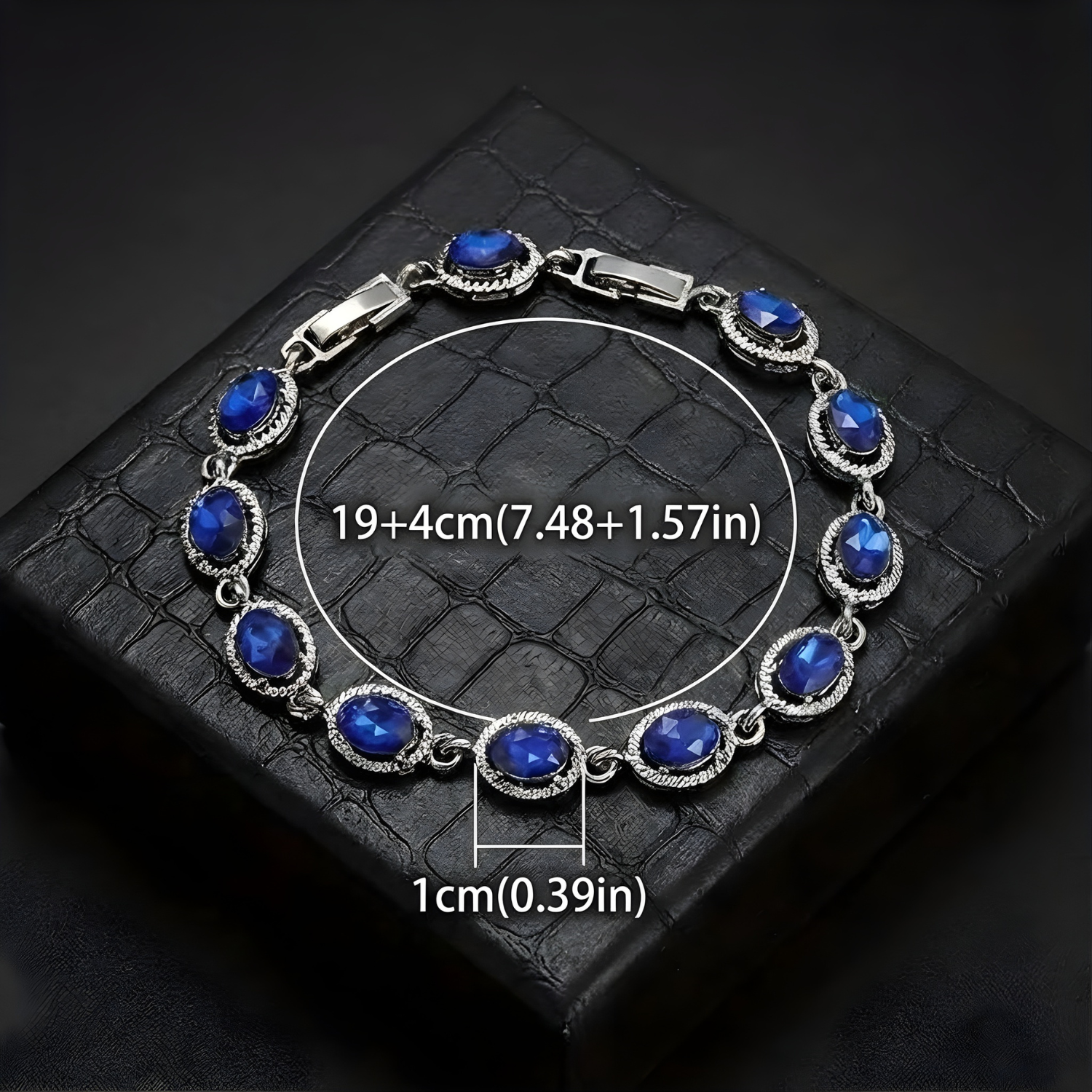 Elegant Sapphire Fluid Bracelet