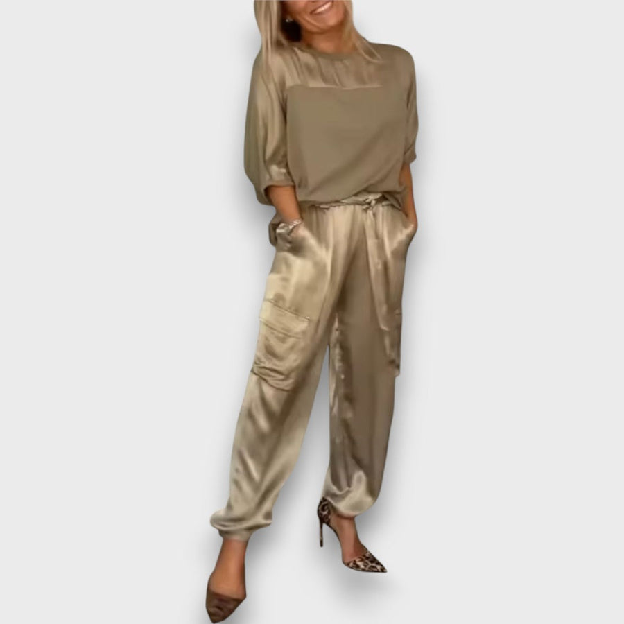 Avelan – Satin Flow Two-Piece Set