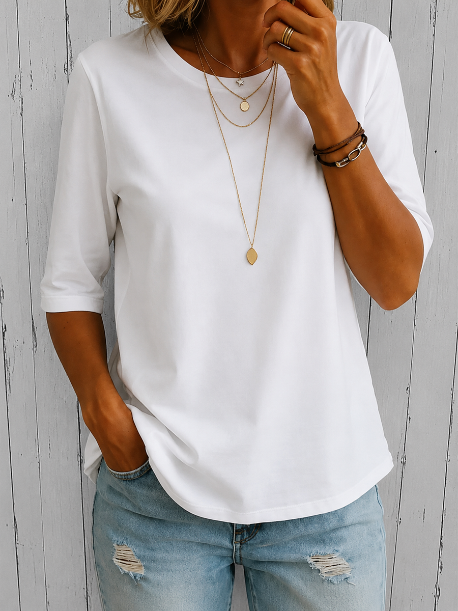 Claire | Relaxed Half-Sleeve Tee
