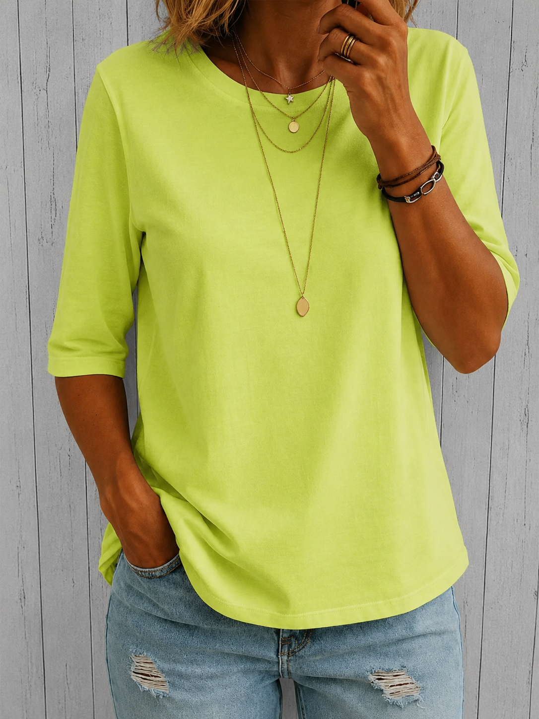 Claire | Relaxed Half-Sleeve Tee