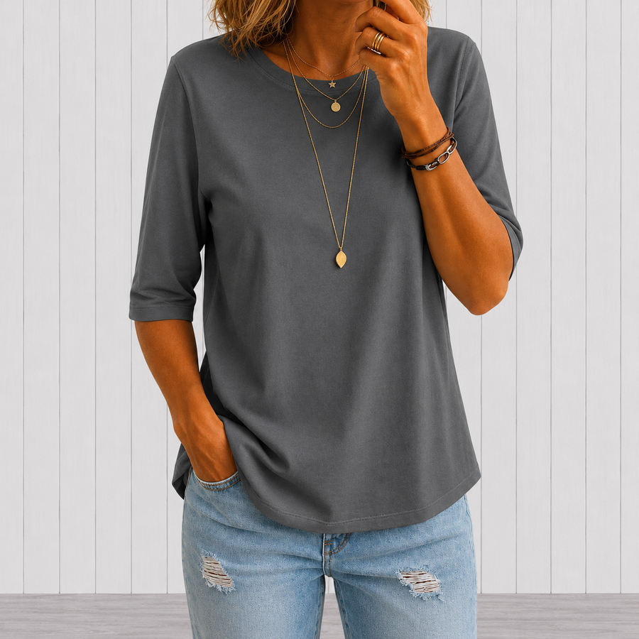 Claire | Relaxed Half-Sleeve Tee