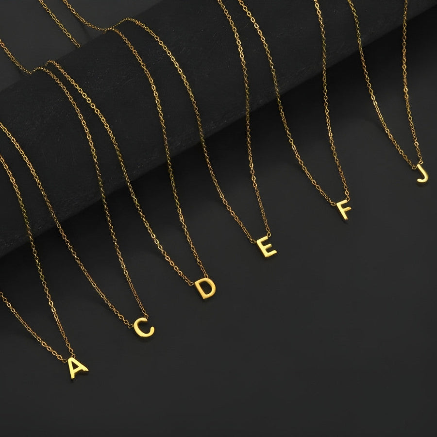 Signature Gold letter Necklace