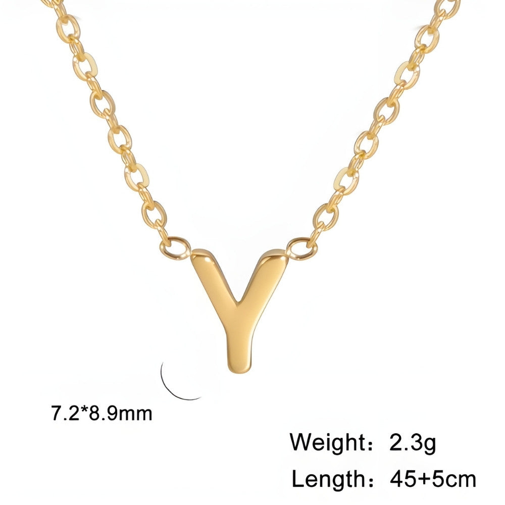 Signature Gold letter Necklace