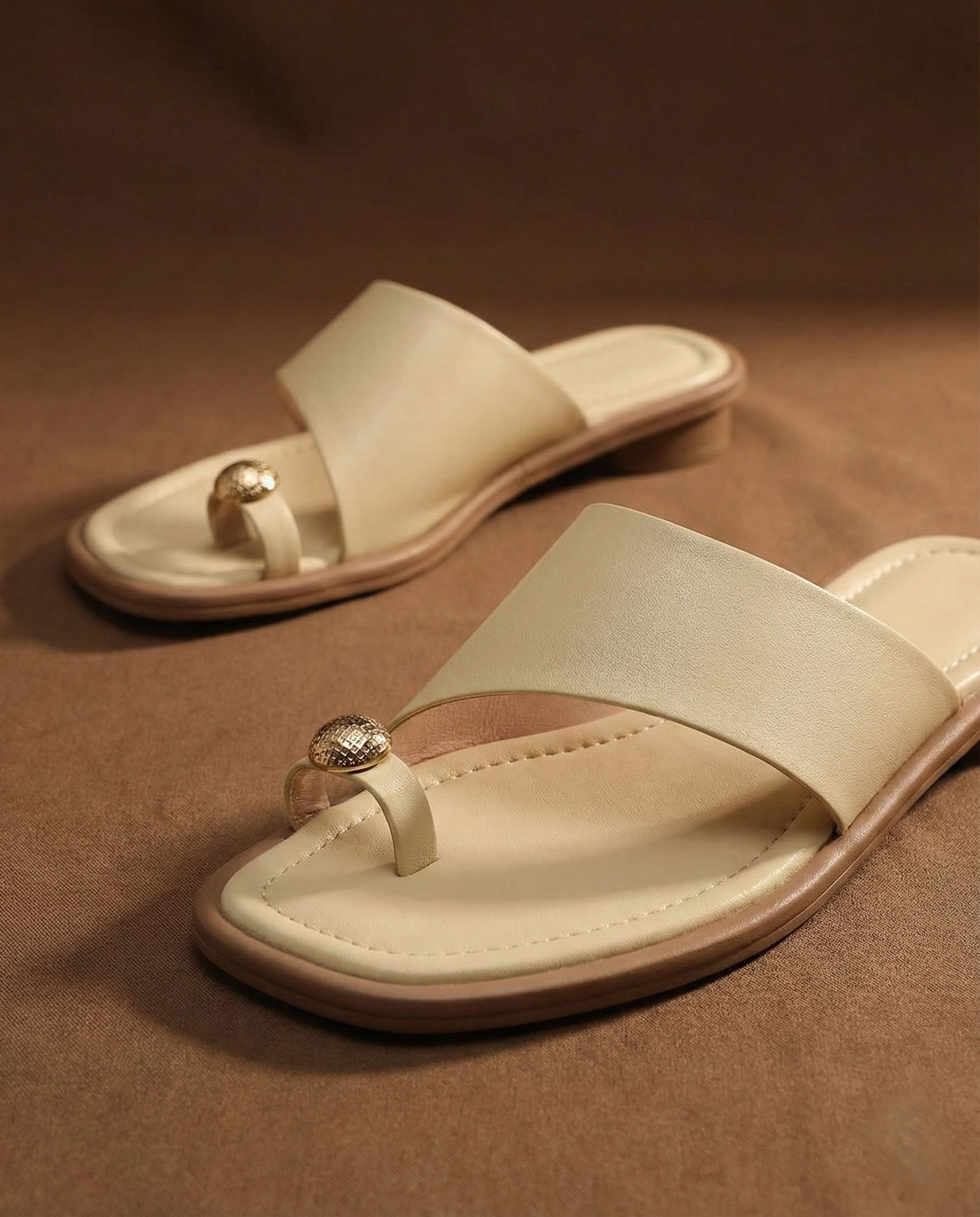 Maeve - Leather Slides