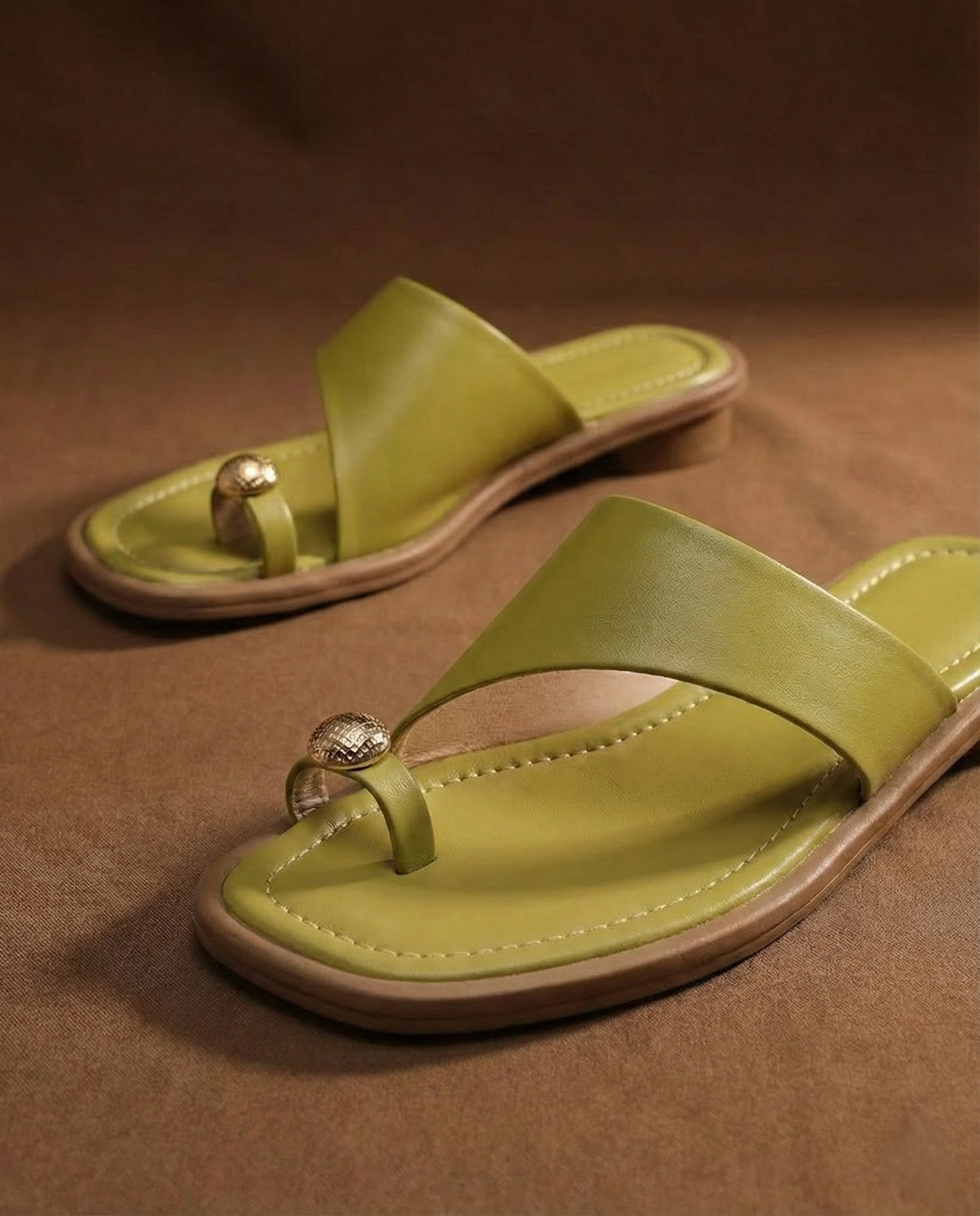 Maeve - Leather Slides
