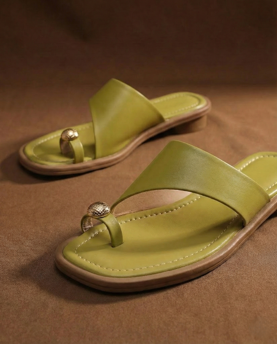 Maeve - Leather Slides