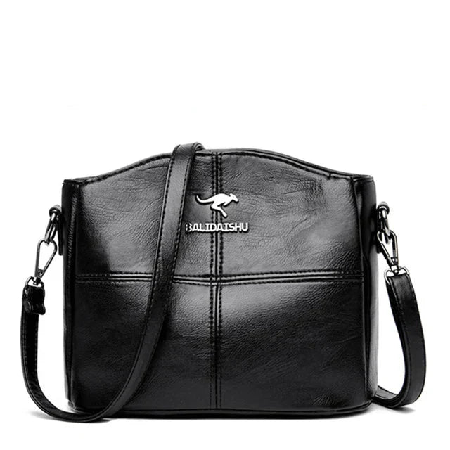 Chic Embroidered Leather Tote and Crossbody Bag for Women
