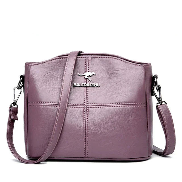 Chic Embroidered Leather Tote and Crossbody Bag for Women
