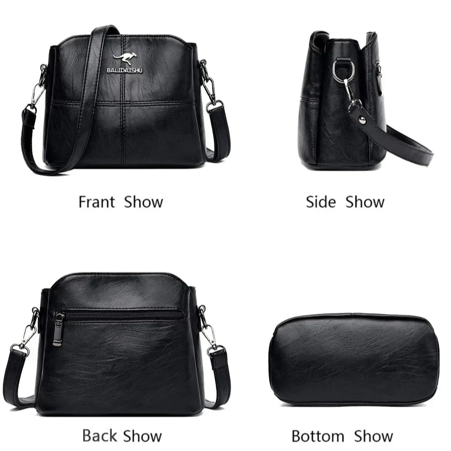 Chic Embroidered Leather Tote and Crossbody Bag for Women