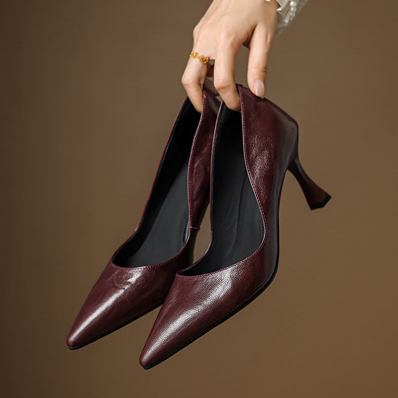 Gilda Genuine Leather Heels