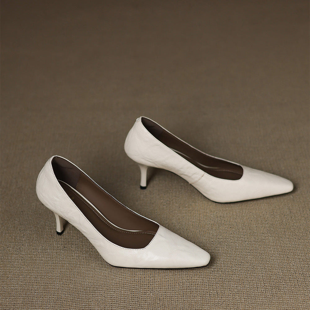 Zala Genuine Leather Heels