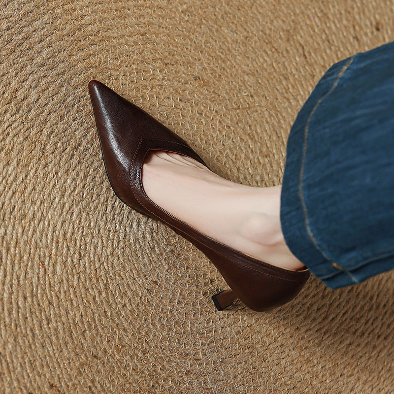 Moda Genuine Leather Heels