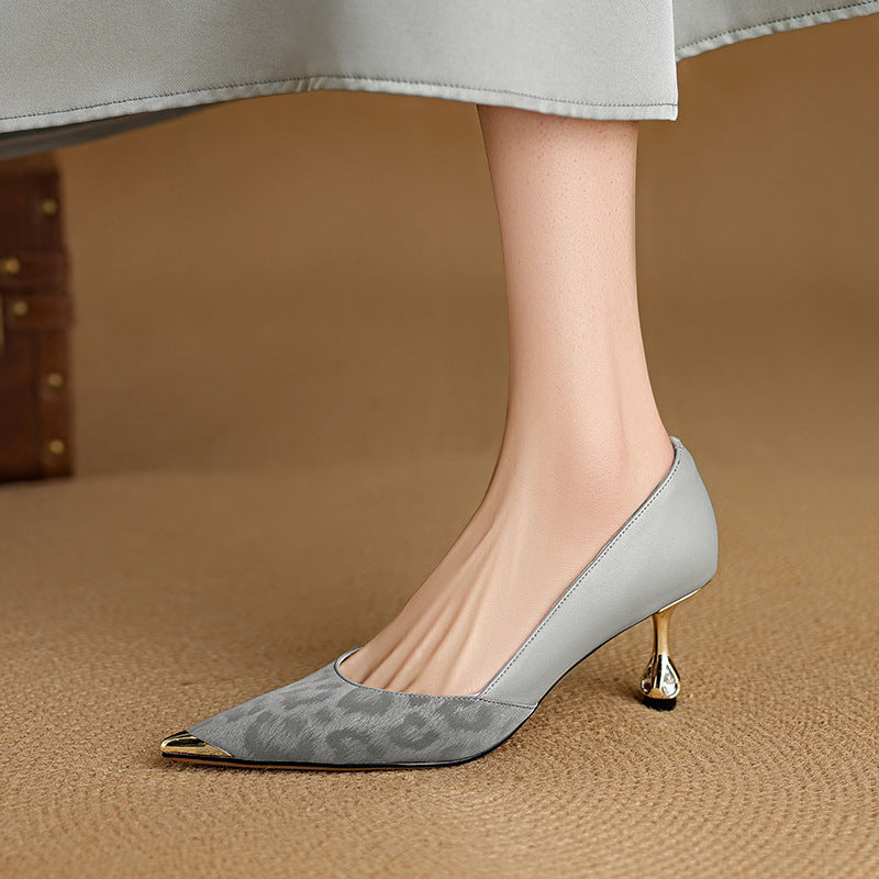 Clair Genuine Leather Heels