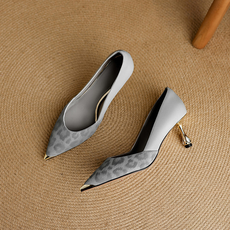 Clair Genuine Leather Heels