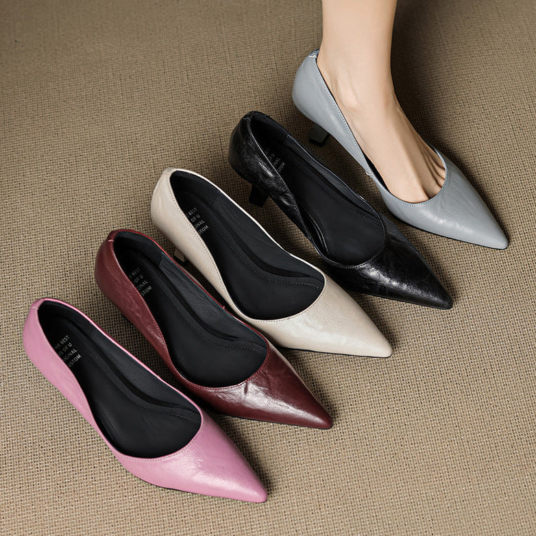 Gilda Genuine Leather Heels