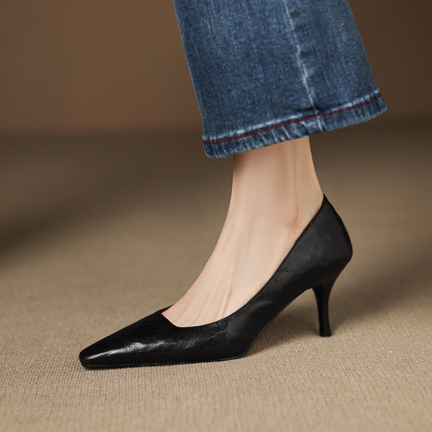 Zala Genuine Leather Heels
