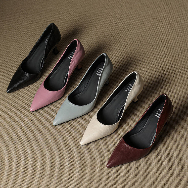 Gilda Genuine Leather Heels