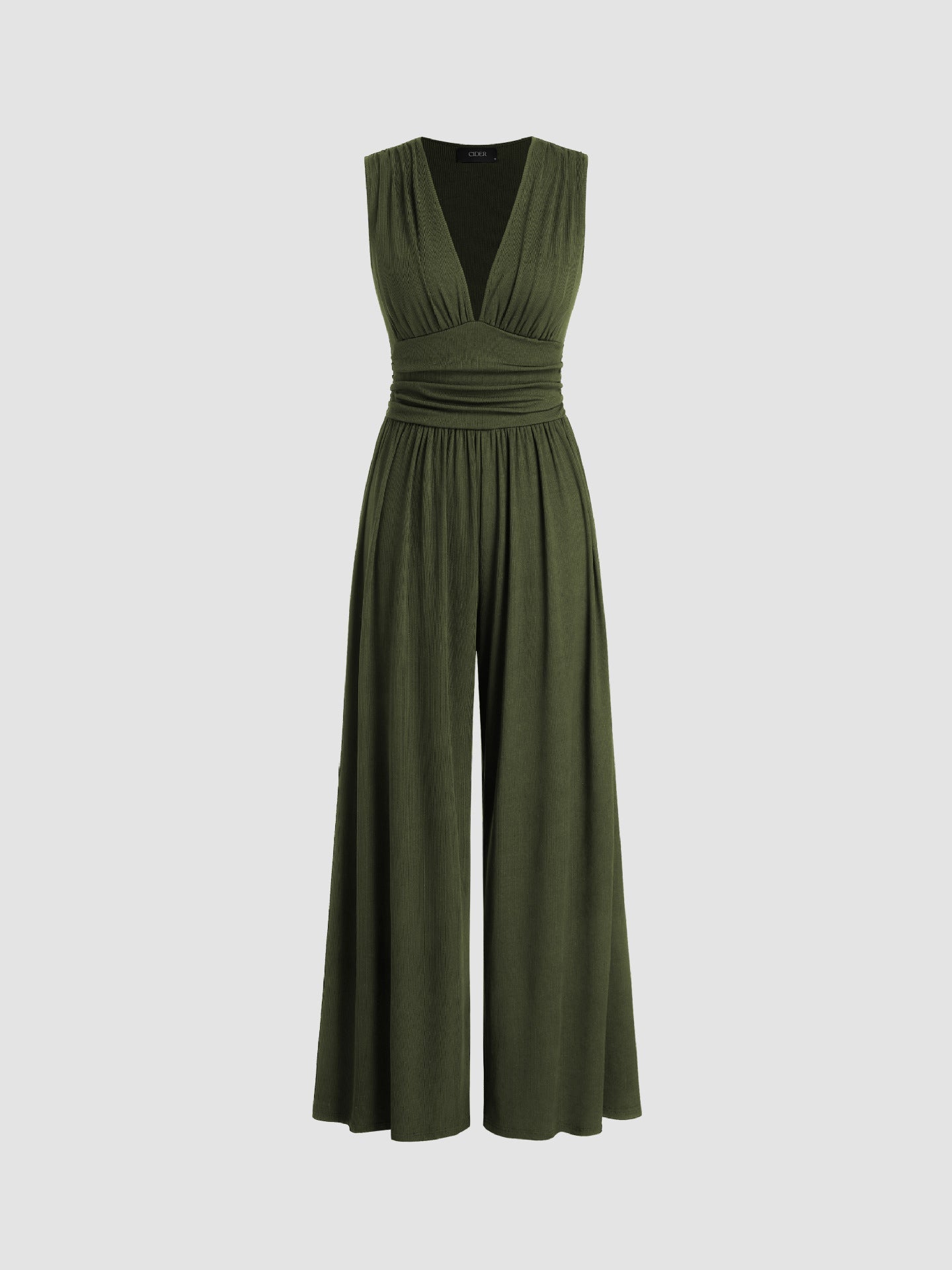 CHARITY | Textured Chic Sleeveless Wide-Leg Jumpsuit