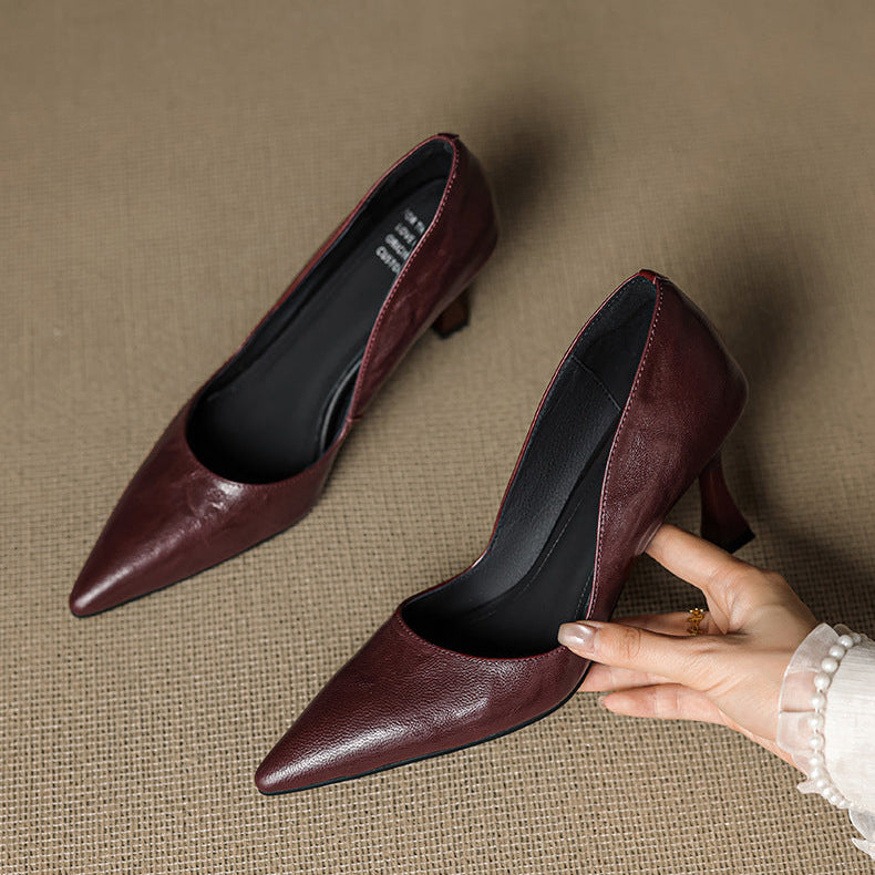 Gilda Genuine Leather Heels