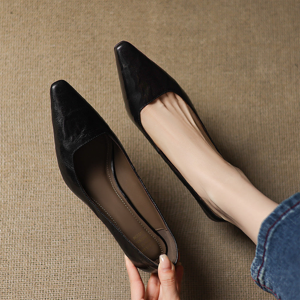 Zala Genuine Leather Heels