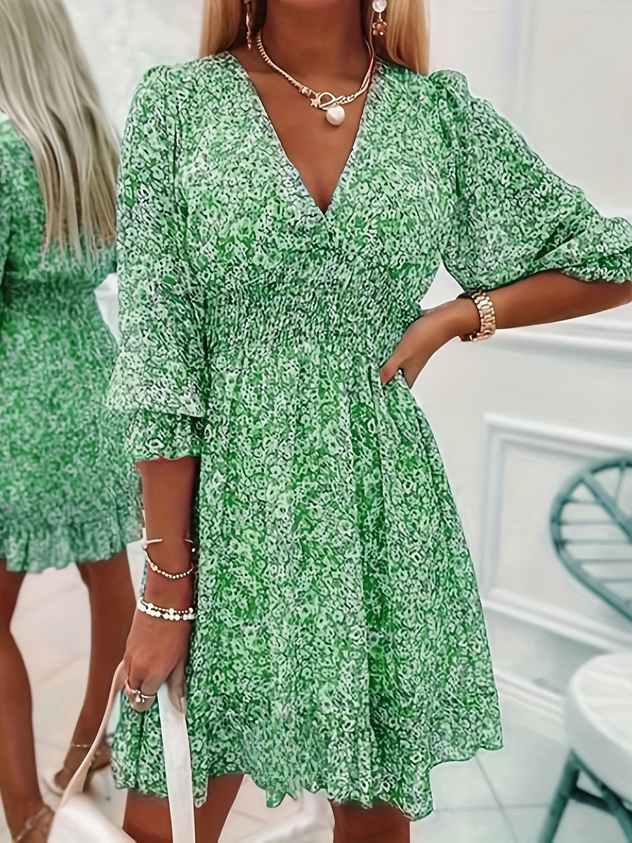 Nissia™ | Floral Ruffle Mini Dress