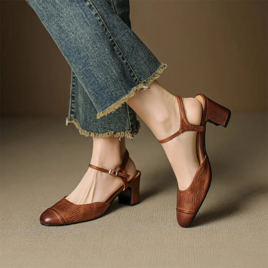 Neiro Genuine Leather Pumps