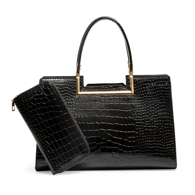 Elegant Leather Bag and Wallet Duo