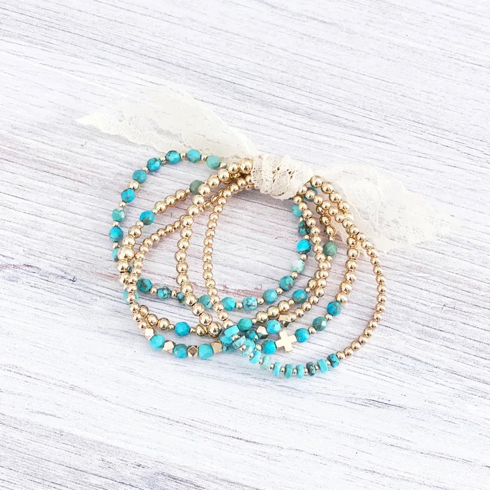Bold Turquoise Charm Bracelet
