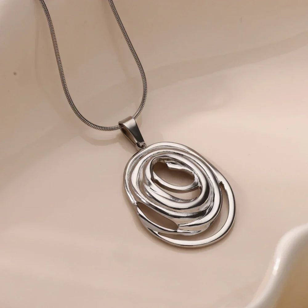 Oval Pendant Necklace