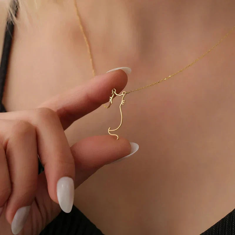 Kitty silhouette Necklace