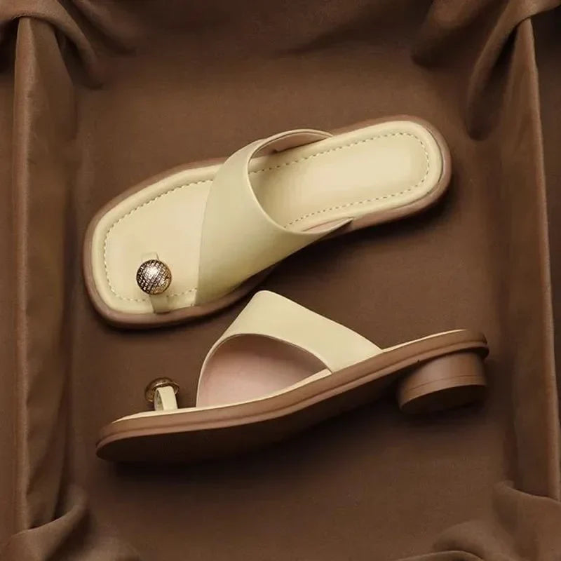 Maeve - Leather Slides