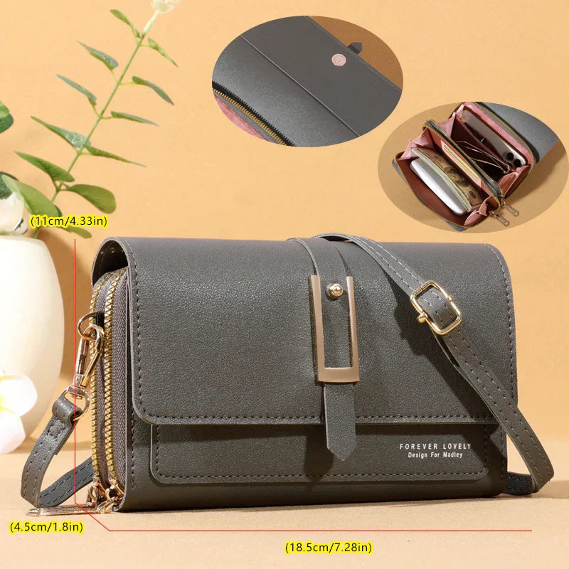 Chic Women's Crossbody Bag - Stylish Mobile Phone and Card Holder