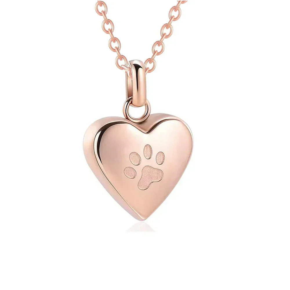 Paw Heart Ashes Necklace