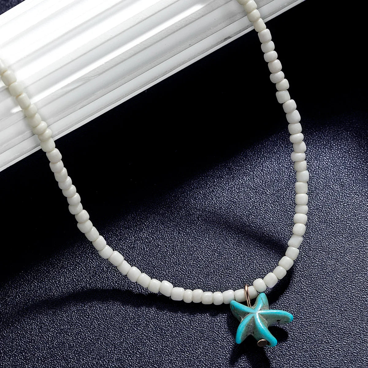 Graceful Turquoise Starfish Necklace