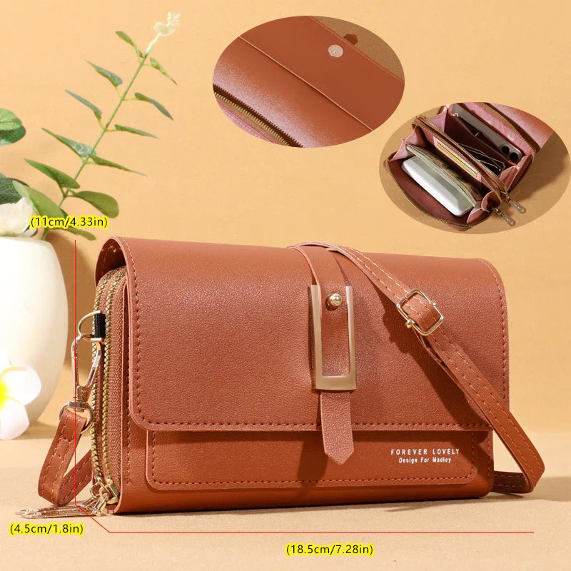 Chic Women's Crossbody Bag - Stylish Mobile Phone and Card Holder