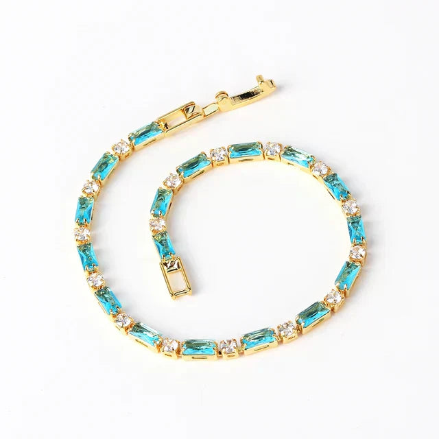 Dazzling Gold Turquoise Bracelet
