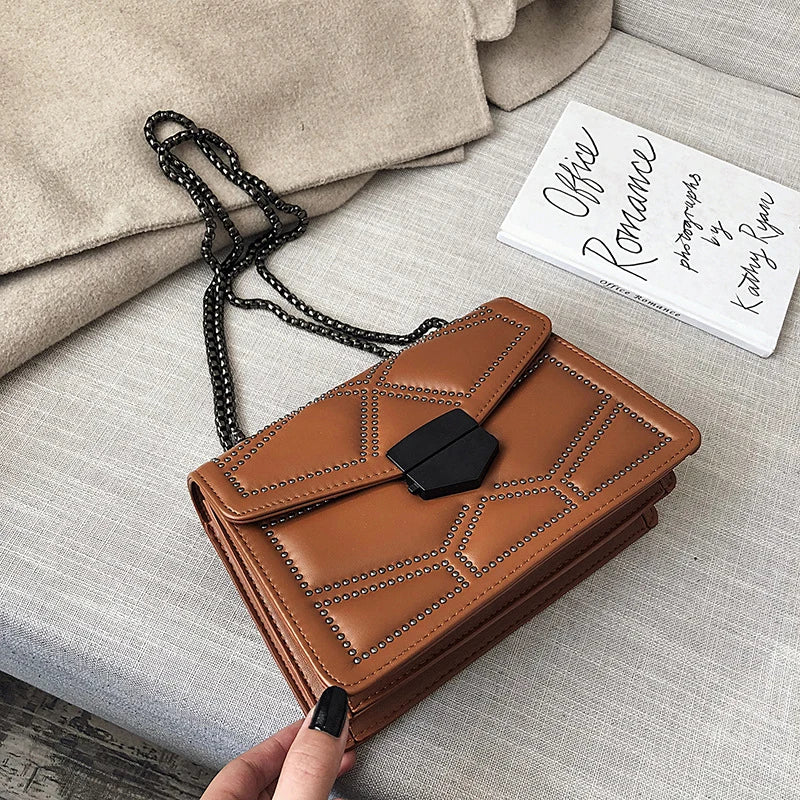 Chic PU Leather Crossbody Bag - Trendy and Stylish