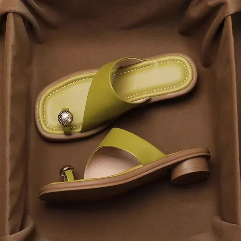 Maeve - Leather Slides