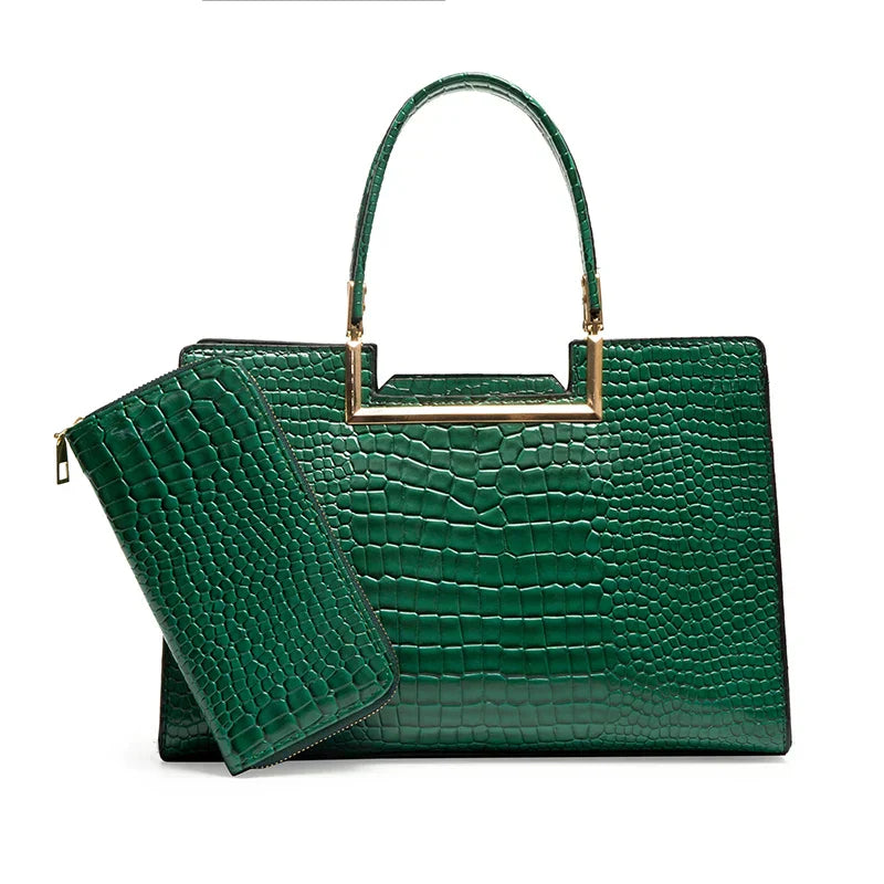 Elegant Leather Bag and Wallet Duo