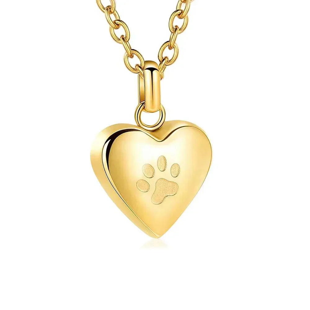 Paw Heart Ashes Necklace