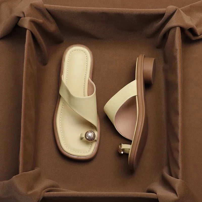 Maeve - Leather Slides