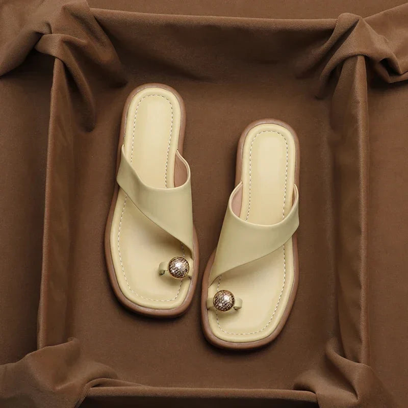 Maeve - Leather Slides