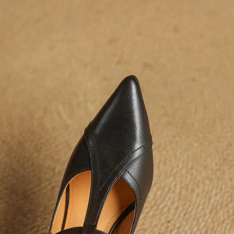 Elle Genuine Leather Heels